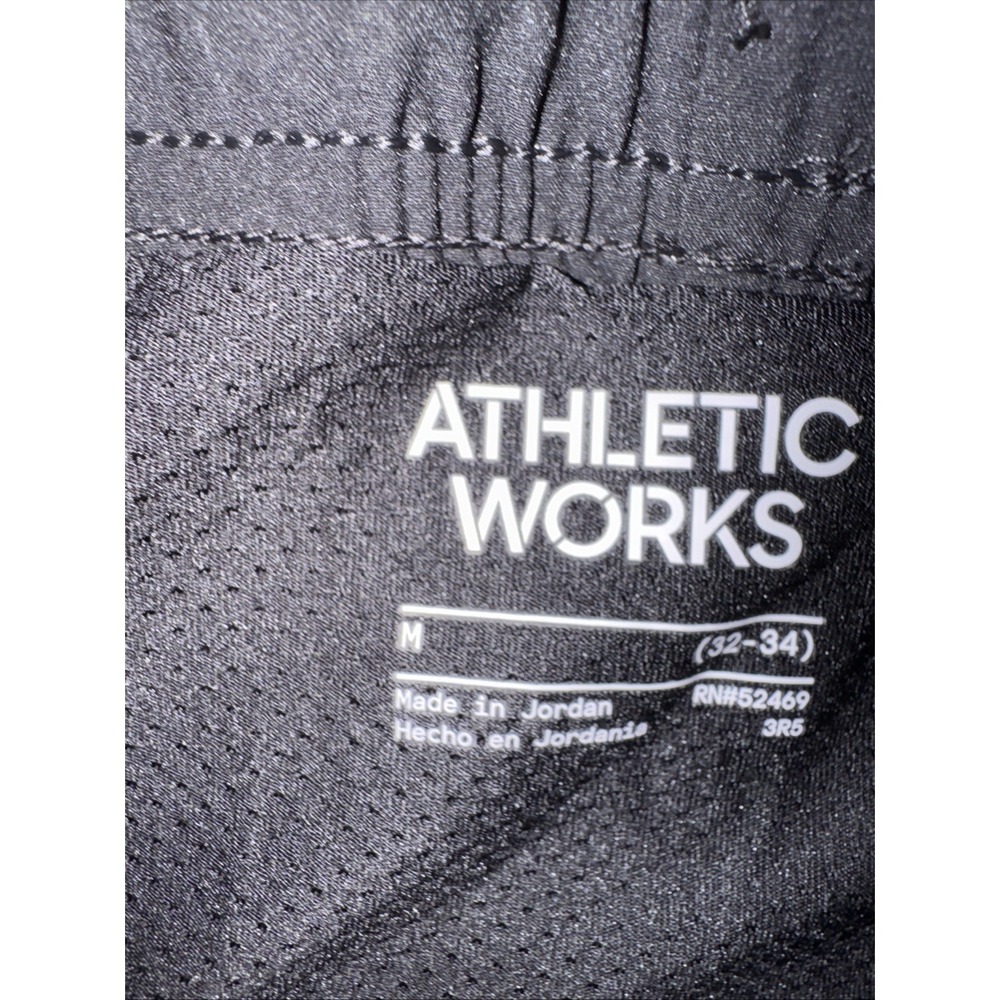 Athletic Works unisex Black Drawstring Athletic Shorts Pockets Stretch M - Picture 4 of 6